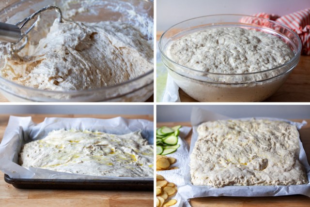 focaccia with zucchini and potatoes