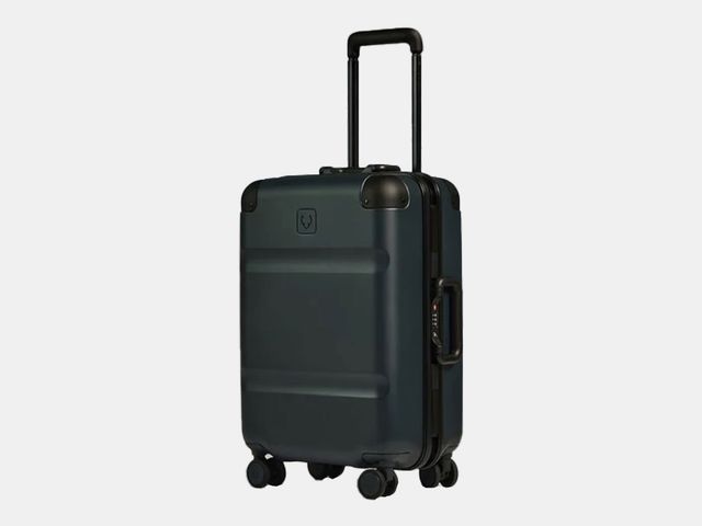 Navy rolling suitcase