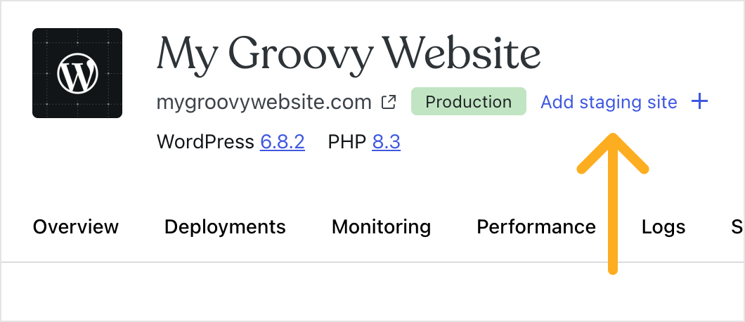 Creating a staging site