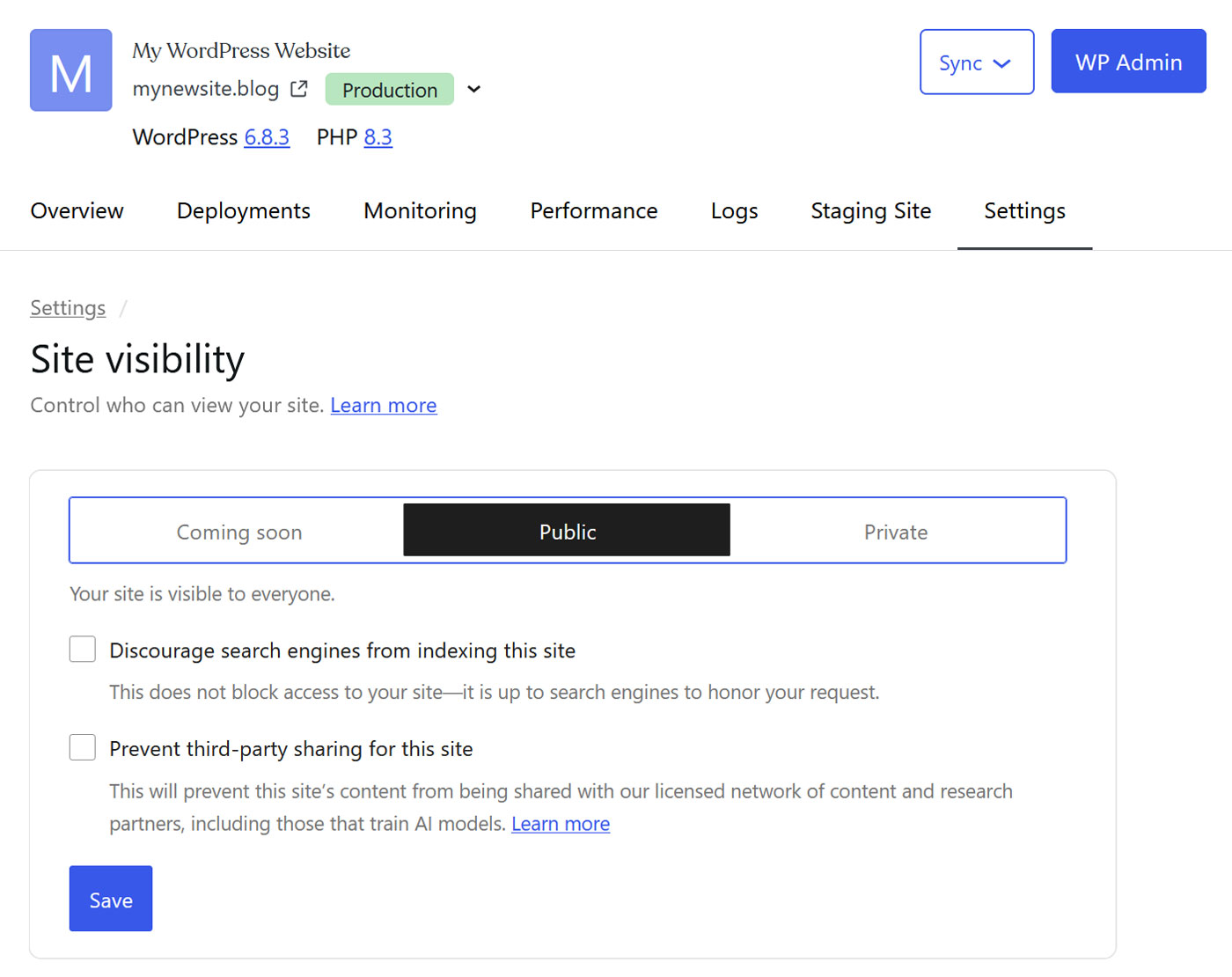 WordPress Migration Checklist - making your site public