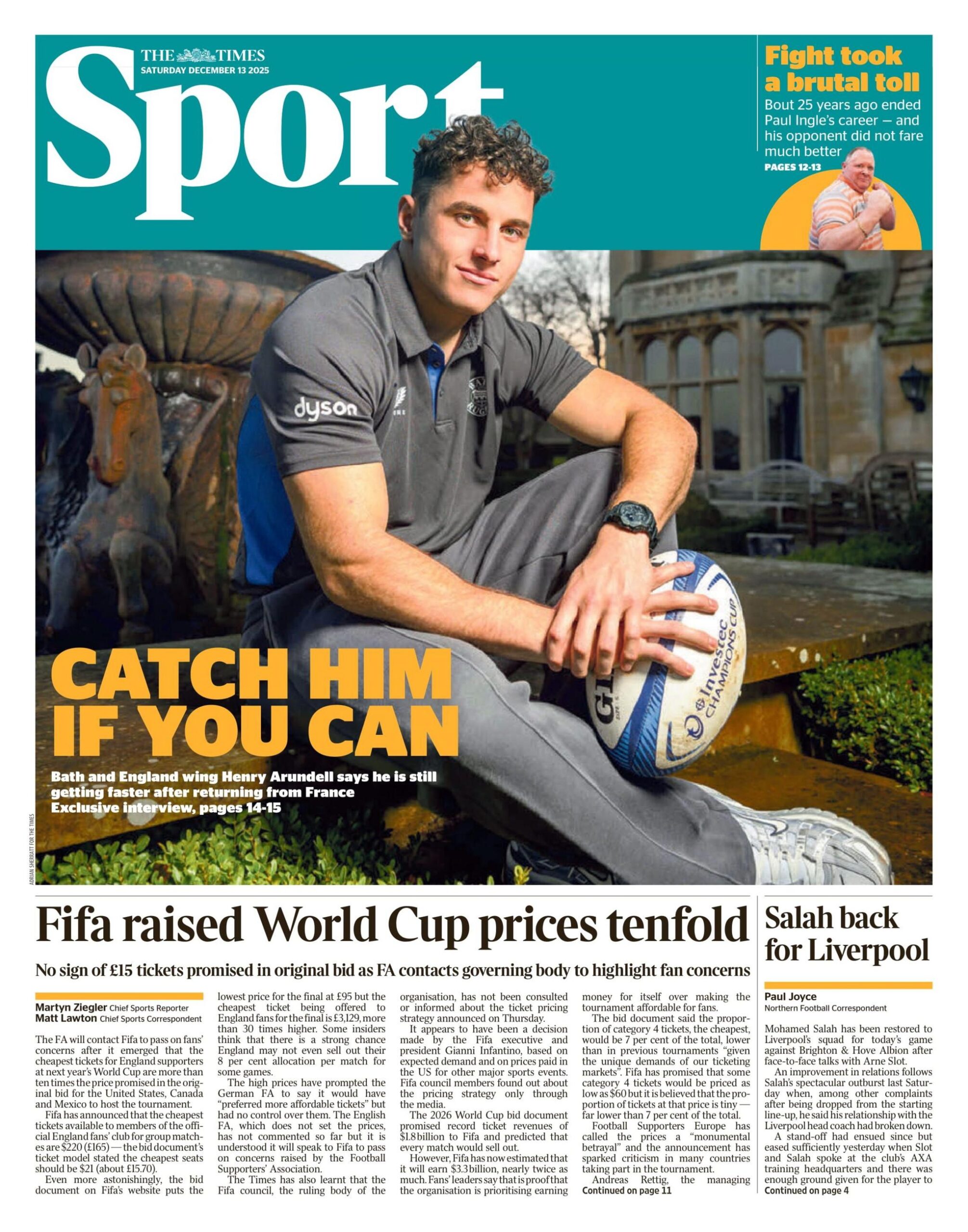 The Times sports section