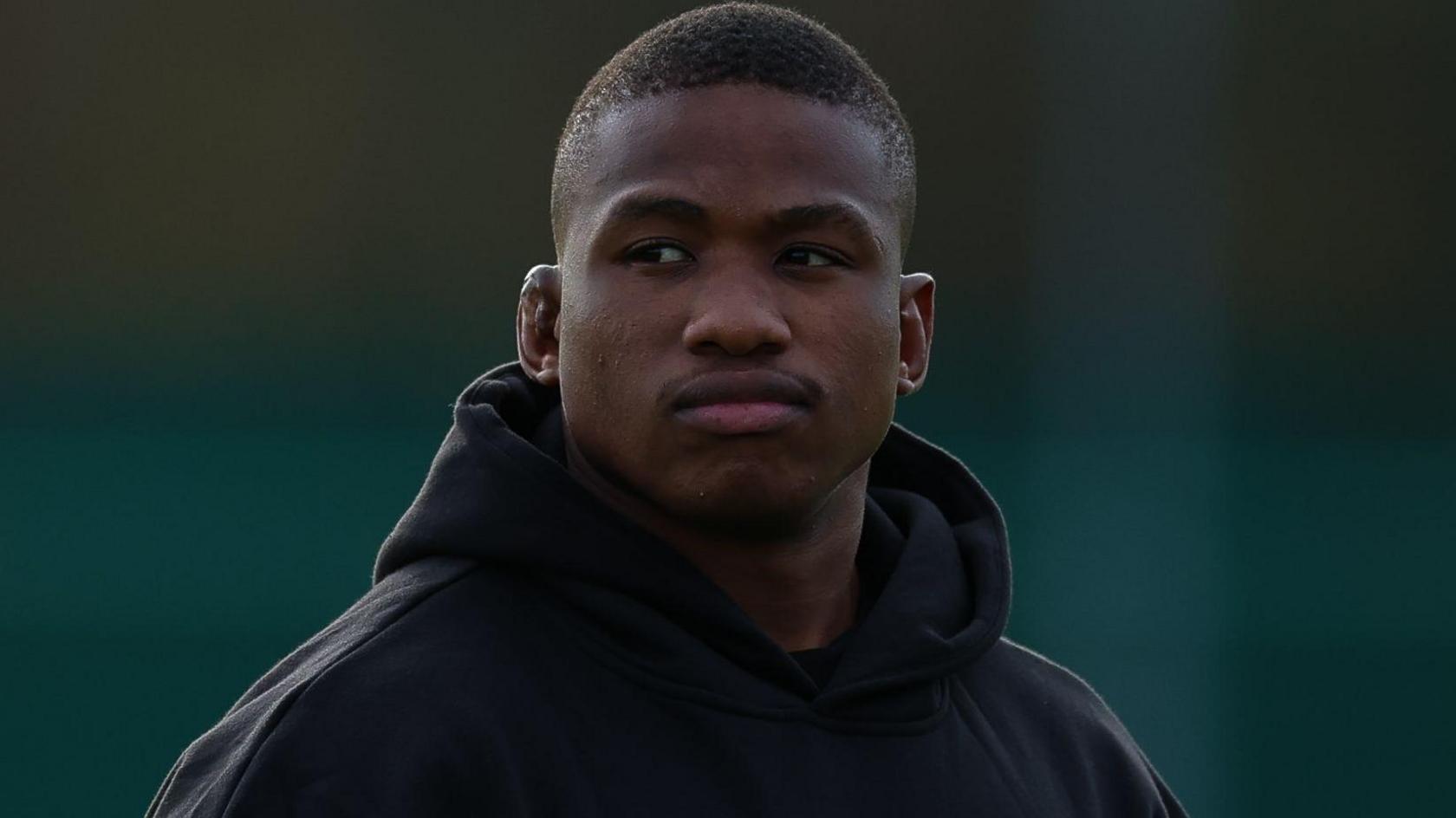 South African prop Cebo Dlamini watching Dragons training