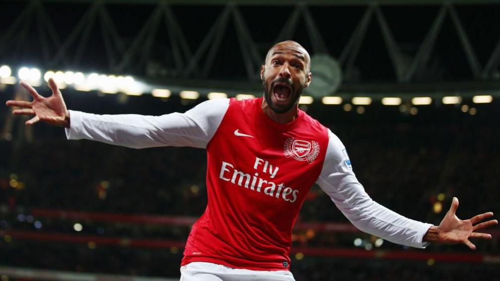 Thierry Henry scores against Leeds United in FA Cup