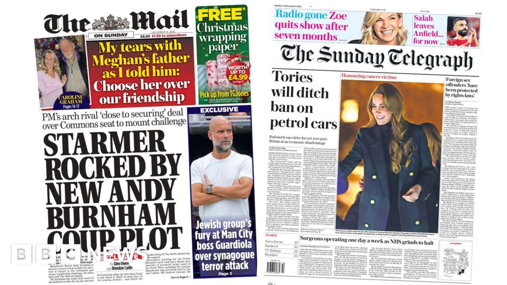 The Papers: ‘Burnham coup plot’ and Tories vow to ‘ditch ban on petrol cars’