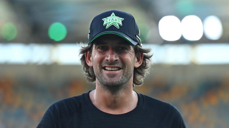 Batter Joe Burns wearing a Melbourne Stars cap during the 2023-24 Big Bash League
