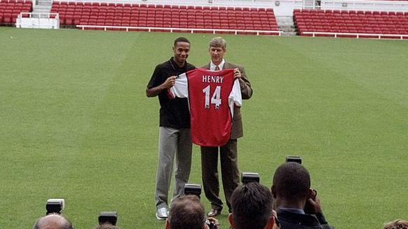 Thierry Henry and Arsene Wenger
