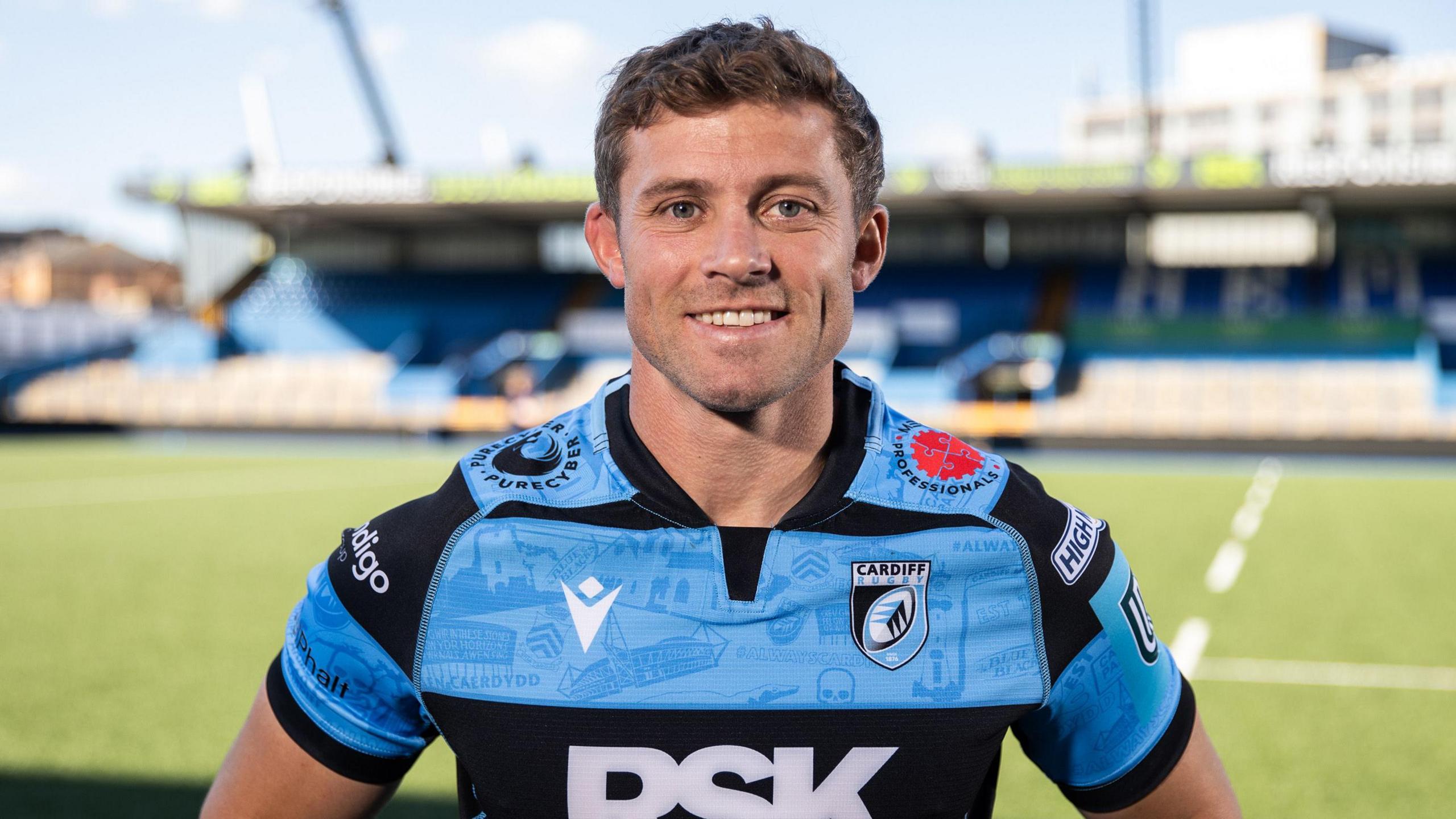 Cardiff full-back Leigh Halfpenny wearing the Cardiff shirt