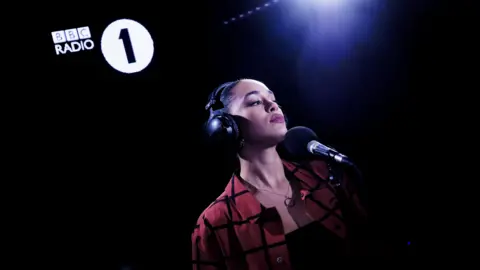 Jorja Smith performs in BBC Radio 1's Live Lounge