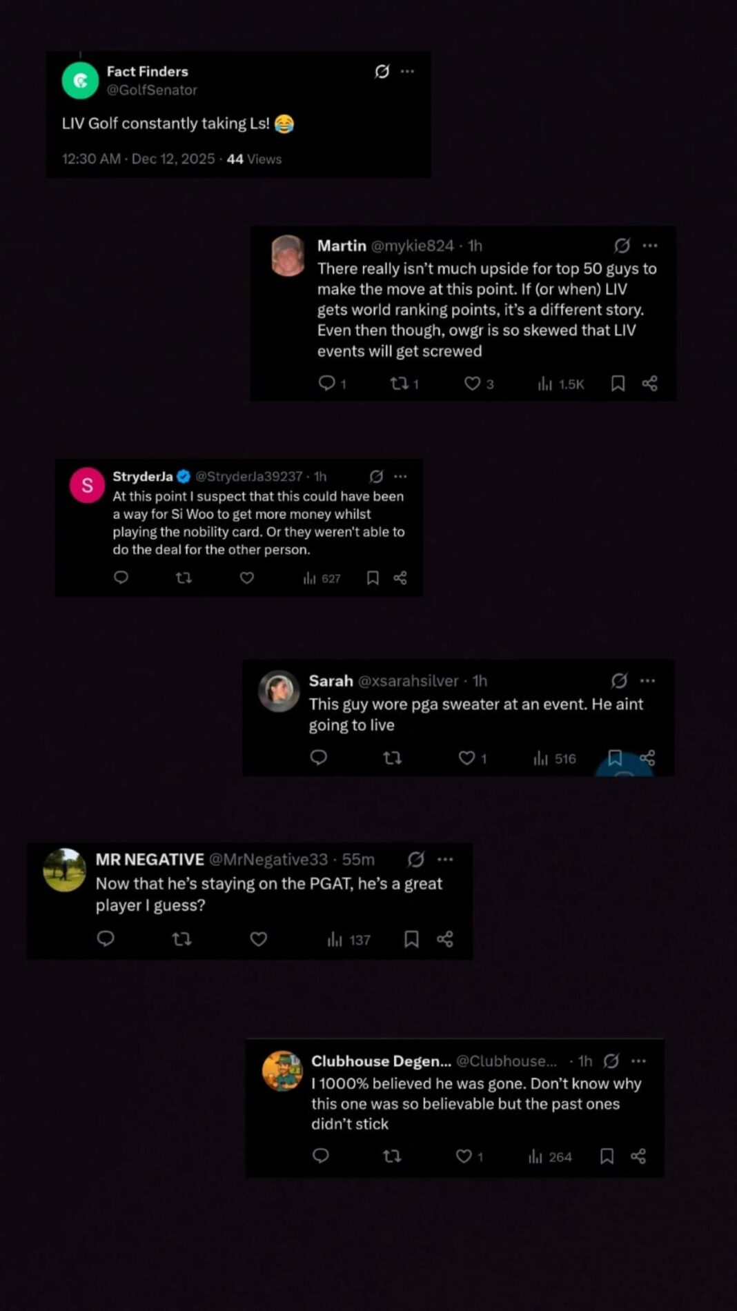 “LIV Golf constantly taking Ls” – Fans react to Si Woo Kim reportedly rejecting the PIF-backed league