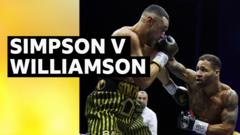 Williamson beats Simpson after four knockdowns in Leeds