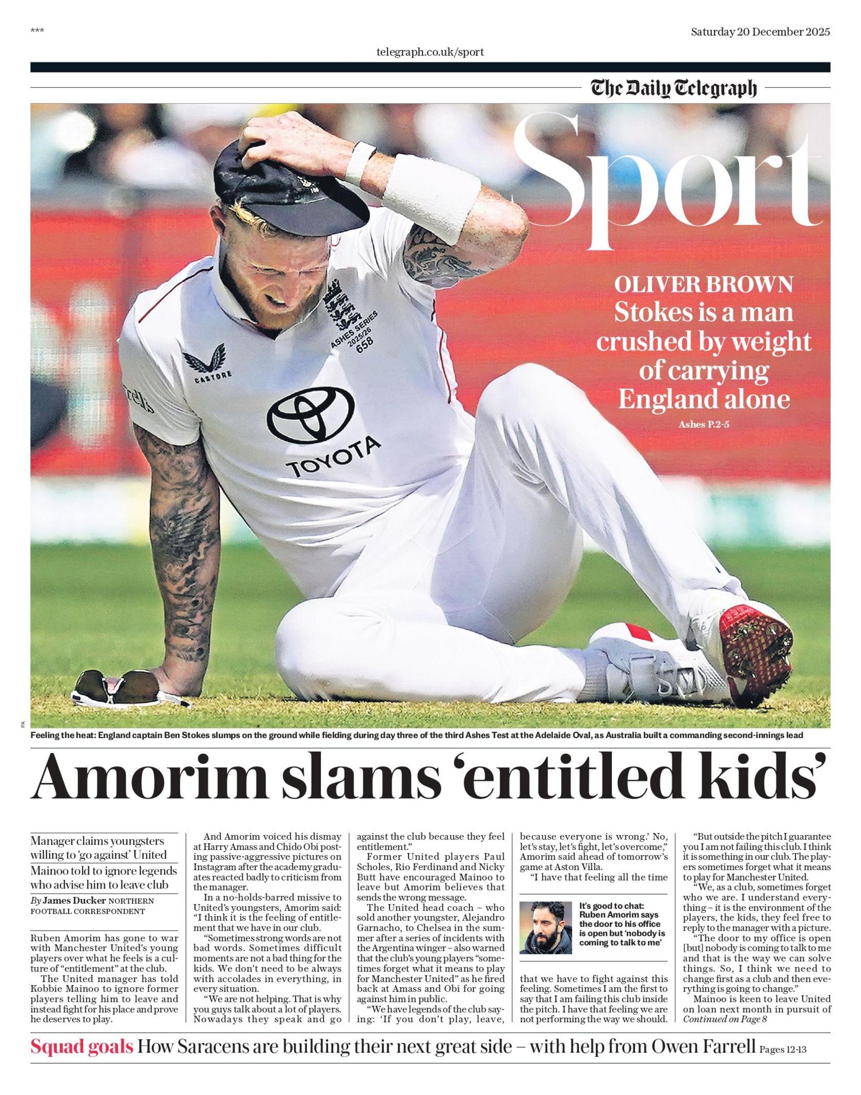 Telegraph sports section