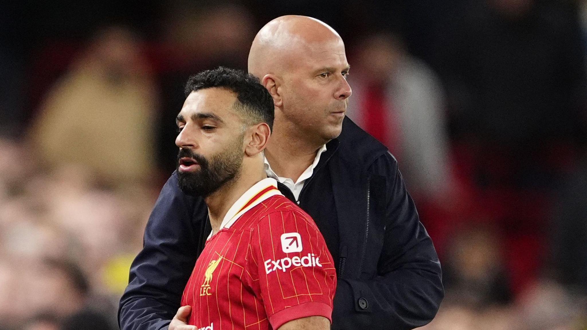 Mohamed Salah says his relationship for Liverpool head coach Arne Slot has "broken down".