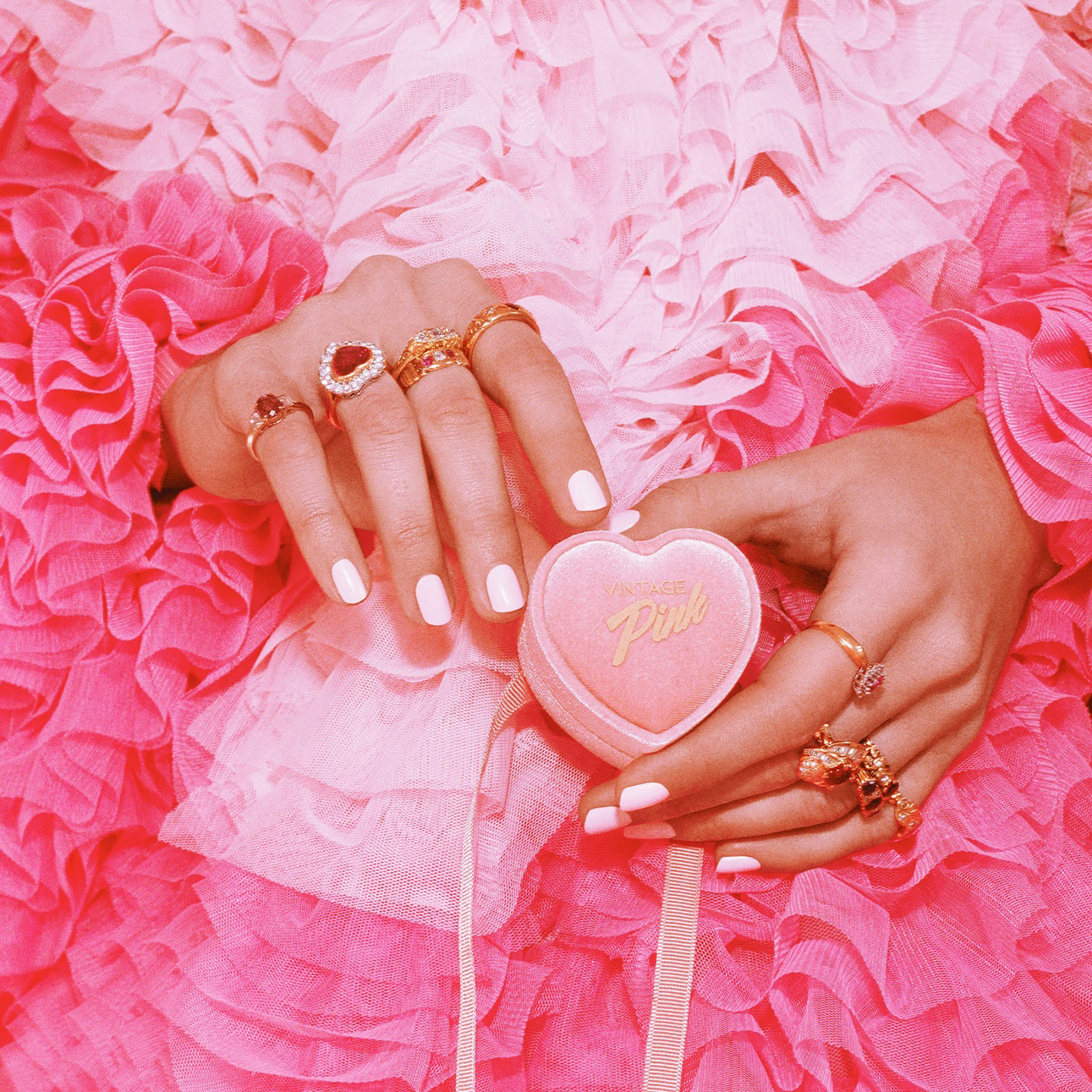 Christmas rings Vintage Pink