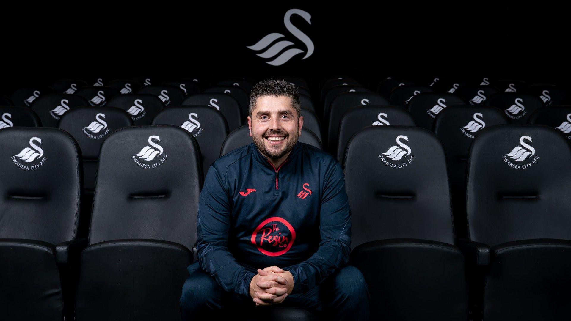 Ryan Maye at Swansea's training ground
