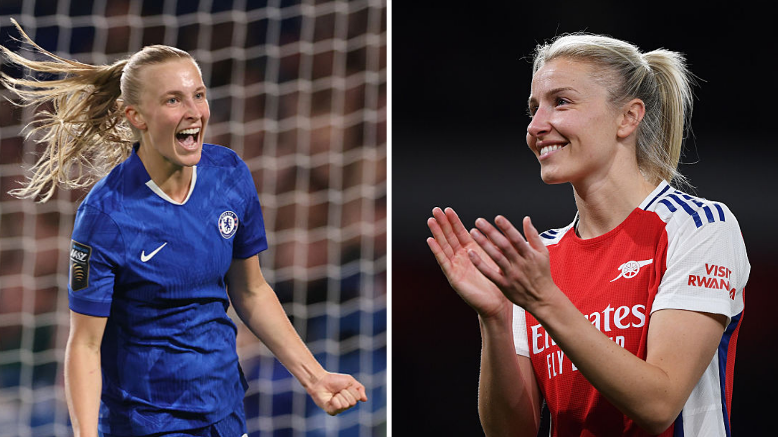 Chelsea's Aggie Beever-Jones and Arsenal's Leah Williamson