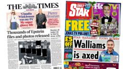 The Papers: ‘Epstein files and photos released’ and ‘Walliams is axed’
