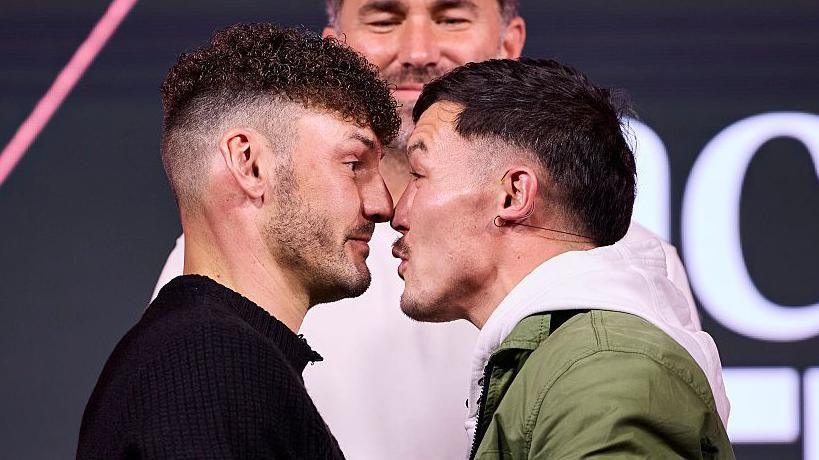 Leigh Wood and Josh Warrington go head-to-head for face-off