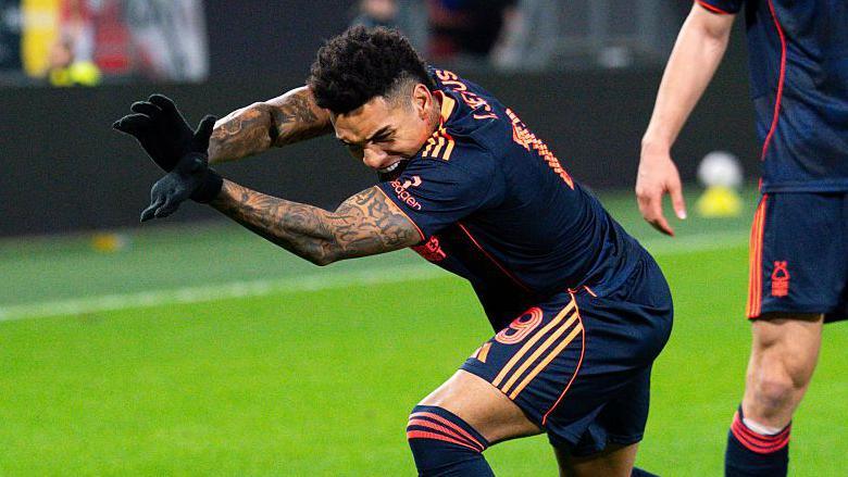 Igor Jesus celebrates scoring for Nottingham Forest against Utrecht