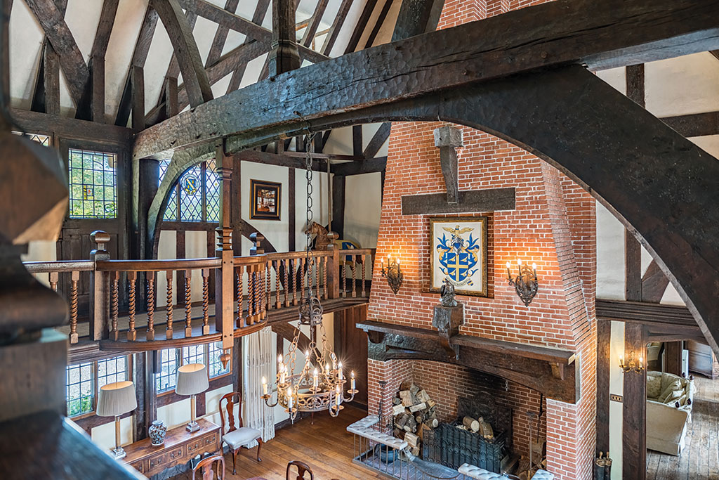 House for sale with magnificent fireplace: Falconers, Moult Hill, Salcombe, Devon.