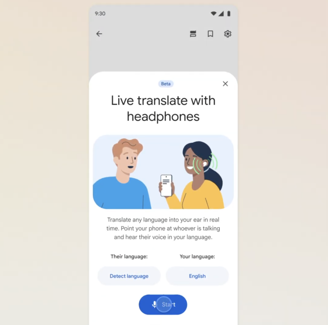 Google Translate now lets you hear real-time translations in your headphones