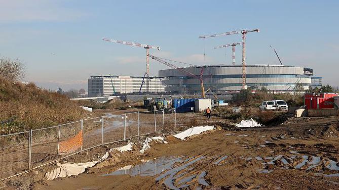 Construction taking place at Santagiulia Arena