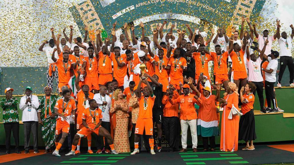 Ivory Coast lift the Afcon trophy in 2023