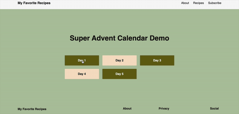 Super Advent Calendar: A holiday plugin on WordPress