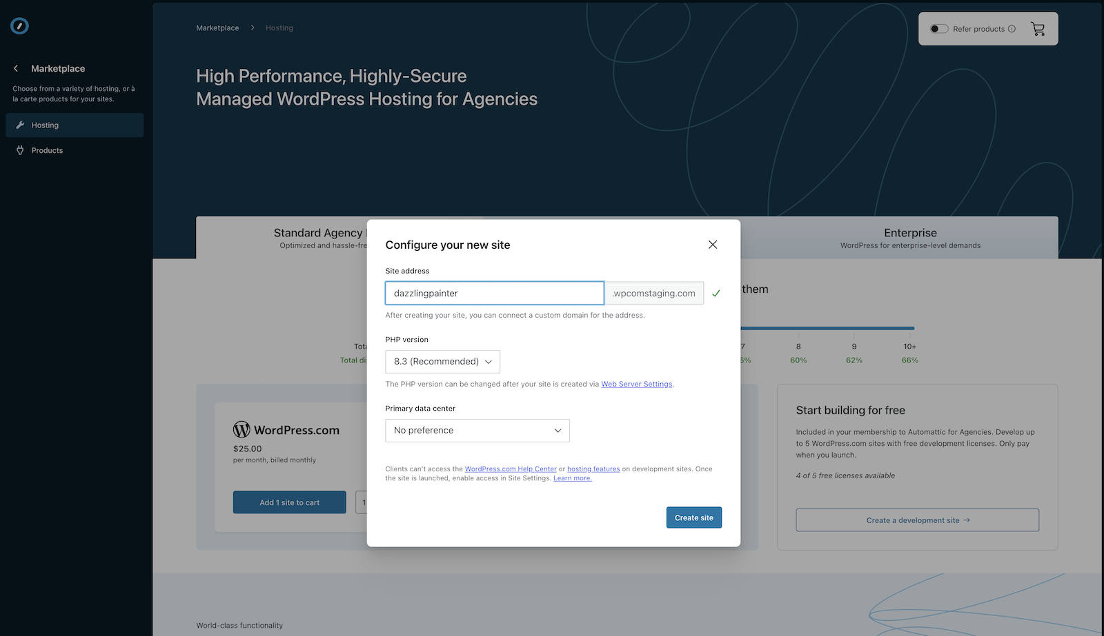 Use WordPress Studio with Automattic for Agencies.