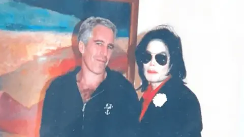 US Department of Justice Epstein poses with Michael Jackson