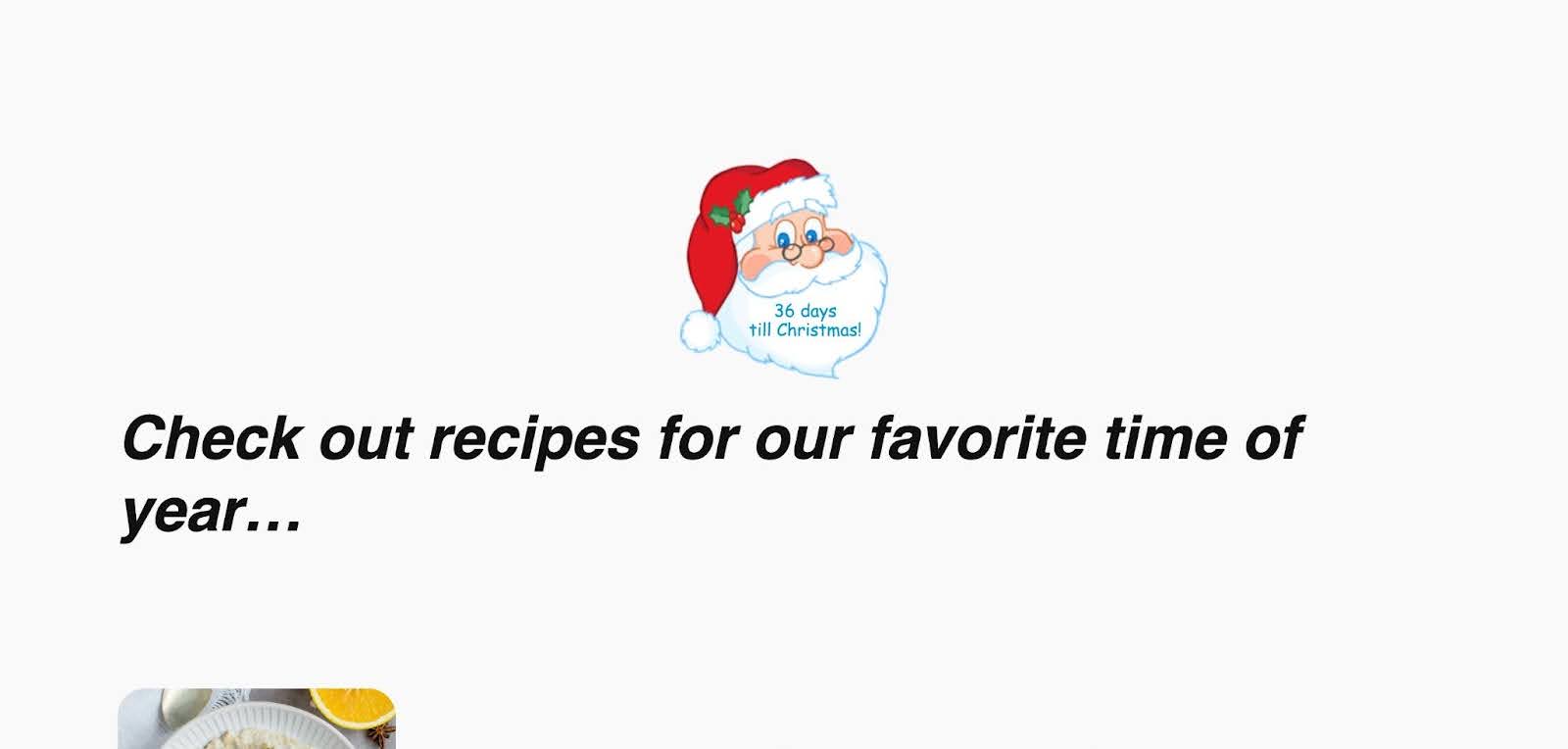Santa’s Christmas Countdown holiday plugin