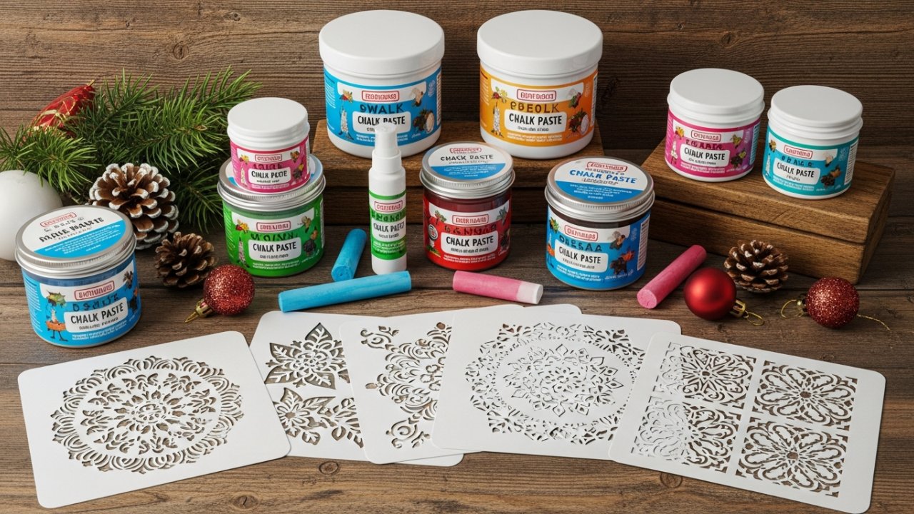 Christmas Stencils and Chalk Paste