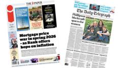 The Papers: ‘Mortgage price war in spring’ and ‘Fresh heir’