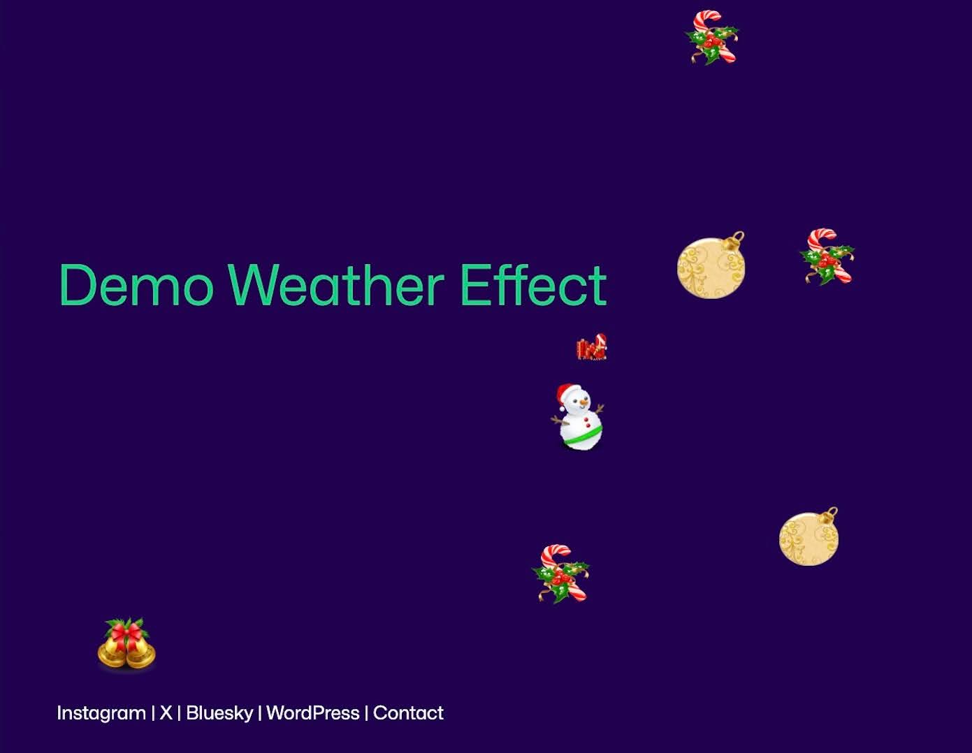 The Weather Effect holiday plugin
