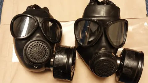 Dyfed-Powys Police Two gas masks