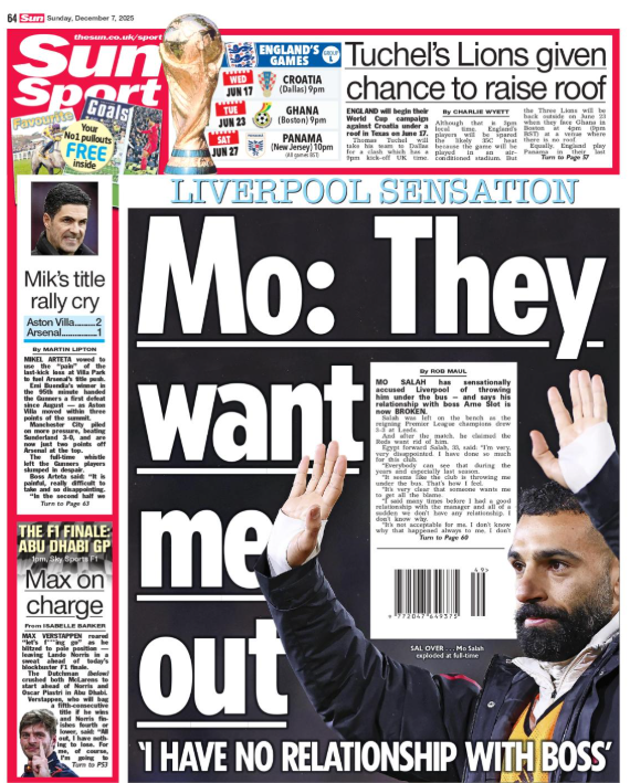 Sun back page: 'Mo: They want me out'
