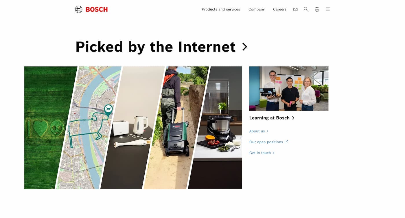 Bosch’s homepage