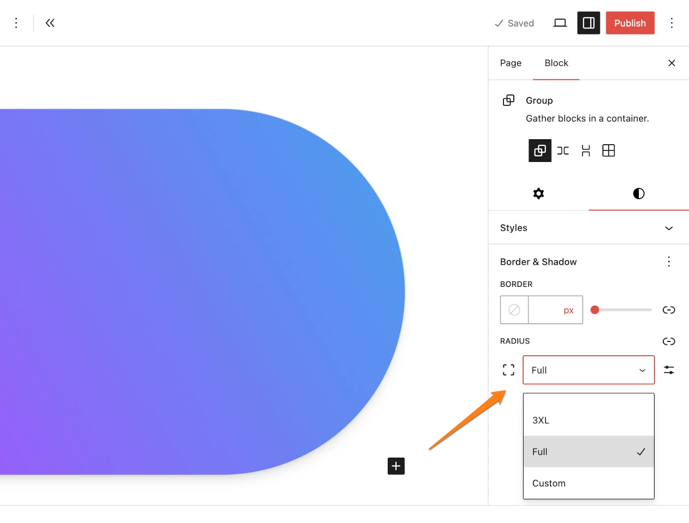 WordPress 6.9 Border RadiusSize Presets