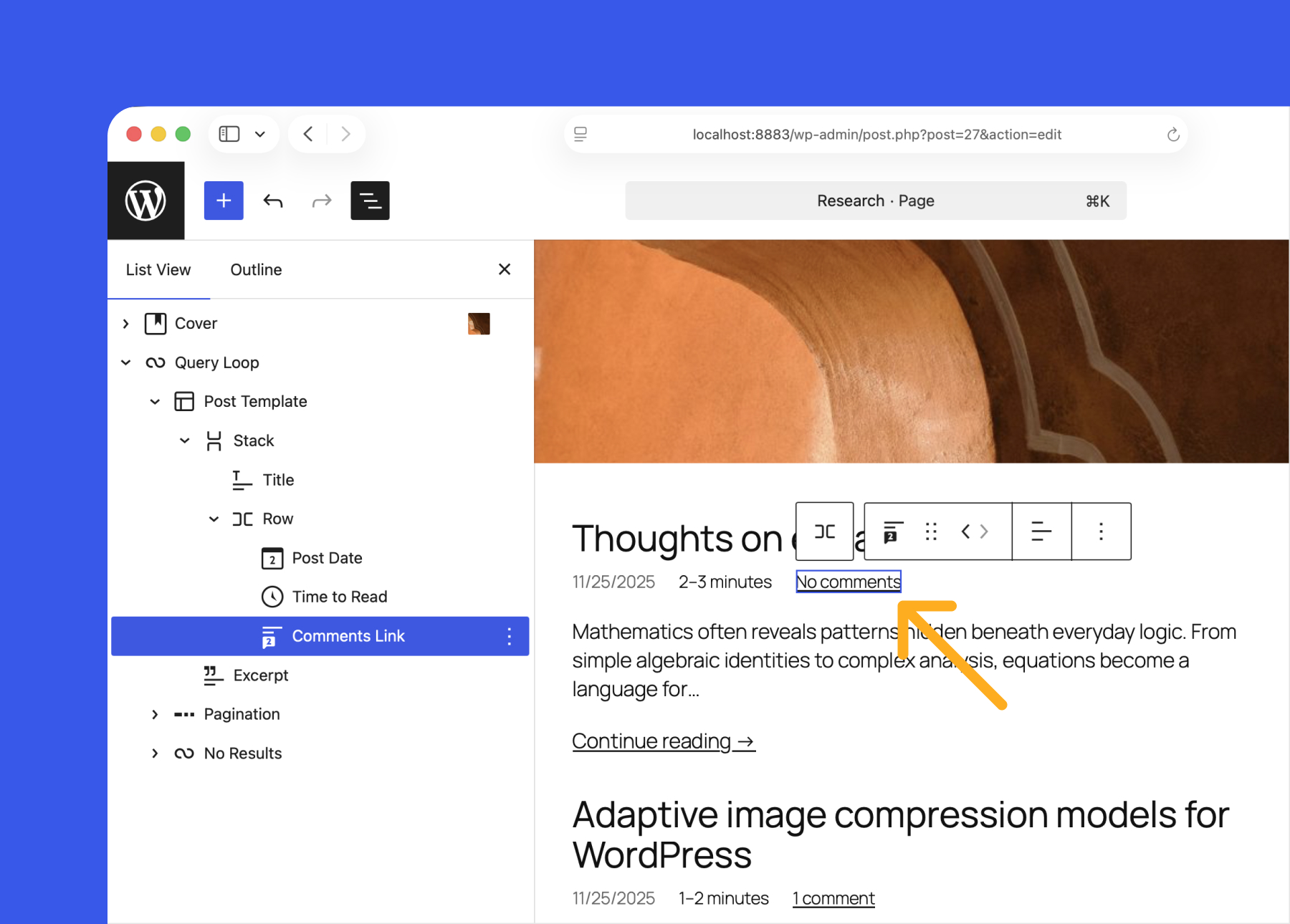 Comment Count and Comment Link blocks in WordPress 6.9