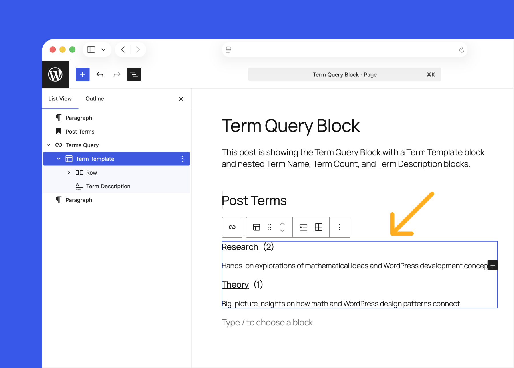 Term Query and companion blocks in WordPress 6.9