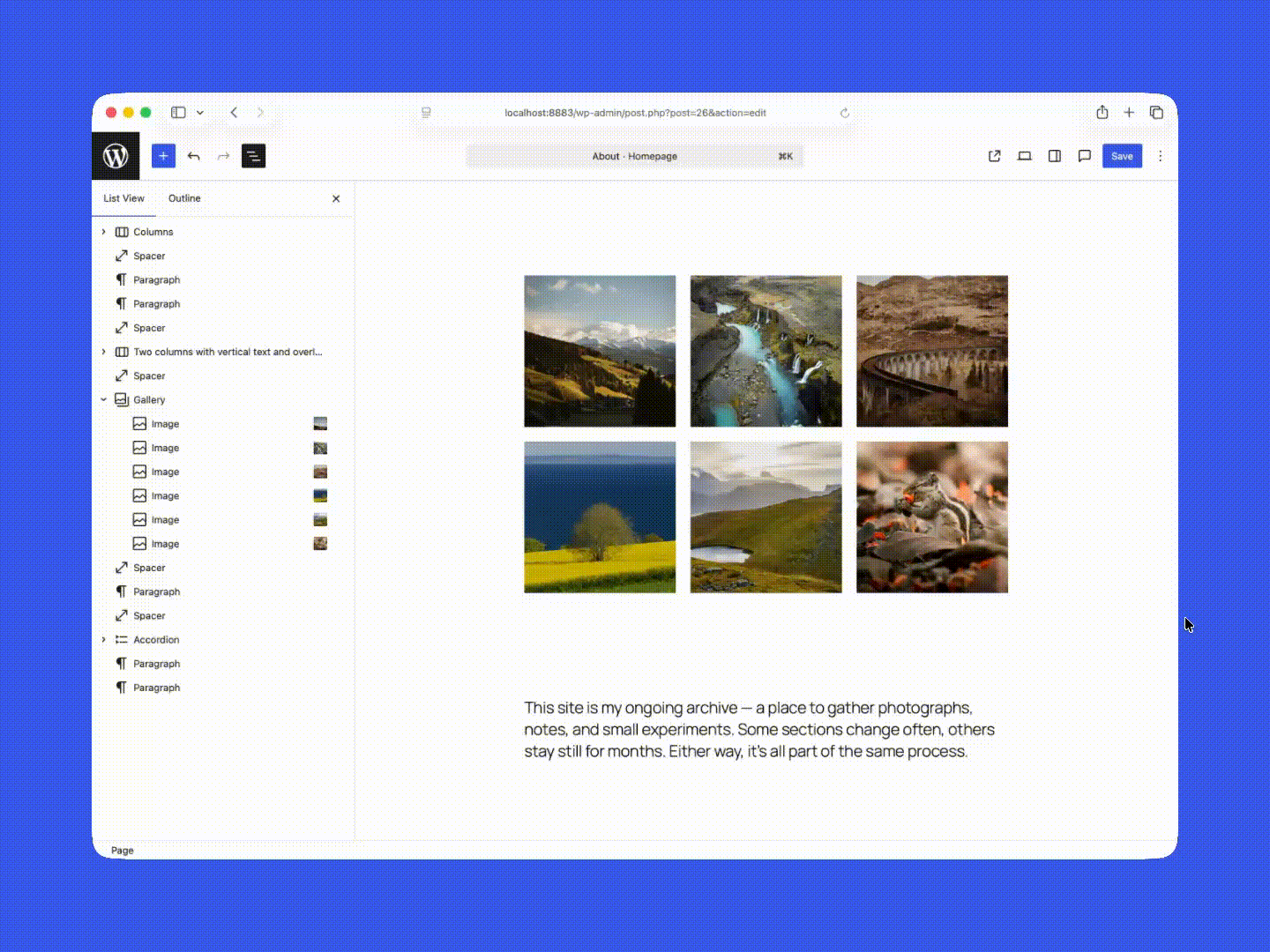 Visual drag and drop in WordPress 6.9